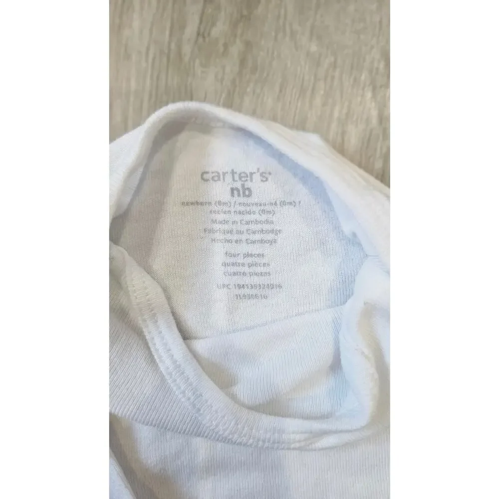 Carter's Newborn Bundle of Two Body Suits Short and Long Sleeve Pack